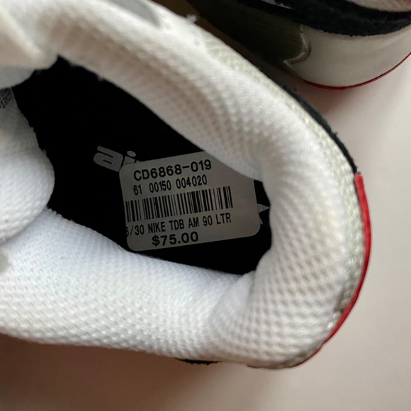 Toddler Nike Air Max Red & White (9C) - Picture 5 of 8